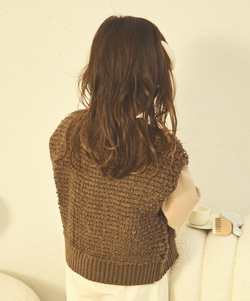 sea and shells by pairmanon(シーアンドシェルズバイペアマノン)の「【sea and shells by pairmanon】ループニット ベスト(その他ベビーウェア・キッズ・ブラウン/アイボリー/ブルー・90/110/100/80)」の13枚目の写真