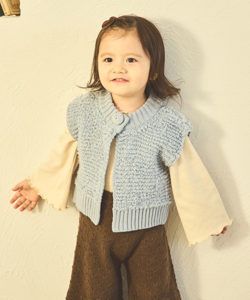 sea and shells by pairmanon(シーアンドシェルズバイペアマノン)の「【sea and shells by pairmanon】ループニット ベスト(その他ベビーウェア・キッズ・ブラウン/アイボリー/ブルー・90/110/100/80)」の18枚目の写真