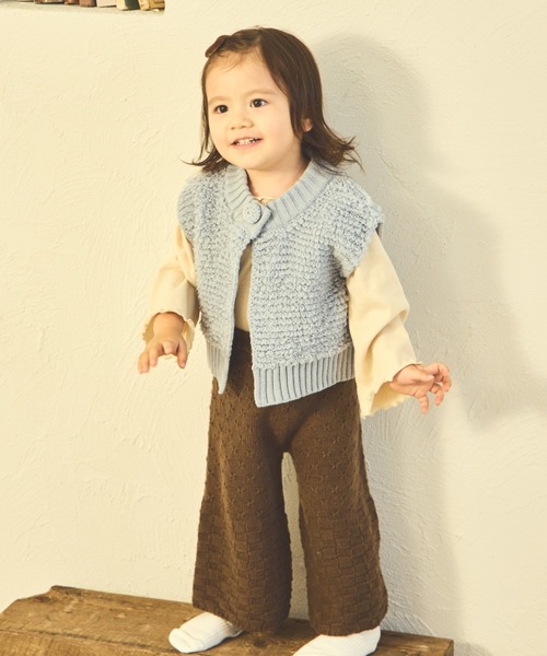 sea and shells by pairmanon(シーアンドシェルズバイペアマノン)の「【sea and shells by pairmanon】ループニット ベスト(その他ベビーウェア・キッズ・ブラウン/アイボリー/ブルー・90/110/100/80)」の20枚目の写真