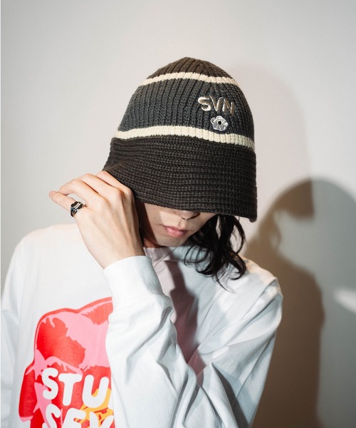 STUDIO SEVEN（スタジオ セブン）の「ZOZO Limited Flower Point Knit Hat 【STUDIOSEVEN/スタジオセブン】（ハット・メンズ・ブラウン/ブラック/アイボリー/グレー・FREE）」の16枚目の写真