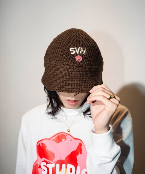 STUDIO SEVEN（スタジオ セブン）の「ZOZO Limited Flower Point Knit Hat 【STUDIOSEVEN/スタジオセブン】（ハット・メンズ・ブラウン/ブラック/アイボリー/グレー・FREE）」の17枚目の写真