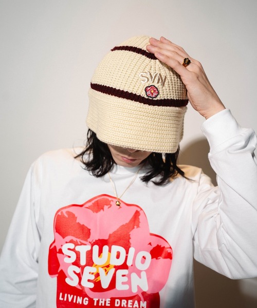 セール】ZOZO Limited Flower Point Knit Hat 【STUDIOSEVEN