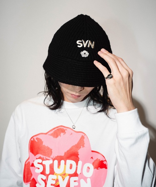 STUDIO SEVEN（スタジオ セブン）の「ZOZO Limited Flower Point Knit Hat 【STUDIOSEVEN/スタジオセブン】（ハット・メンズ・ブラウン/ブラック/アイボリー/グレー・FREE）」の15枚目の写真