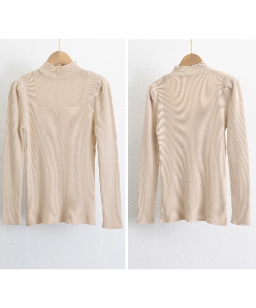 Miniministore(ミニミニストア)の「ニットトップス プチハイネックレディース(ニット/セーター・レディース・ブラック/ベージュ/ホワイト/アイボリー・FREE)」の8枚目の写真