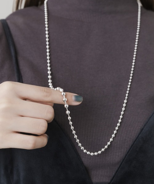 SMELLY(スメリー)の「グラデーションボールチェーンネックレス(ネックレス・レディース・シルバー・-)」の1枚目の写真