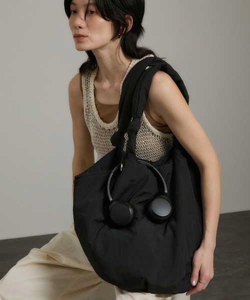 SALON adam et rope' バフナイロン トートバッグ ブラック WEB限定】パフナイロントートバッグ 4（トートバッグ）｜SALON