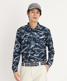 adabat（アダバット）の「ゴルフマップデザイン 長袖ポロシャツ（ポロシャツ・メンズ）」