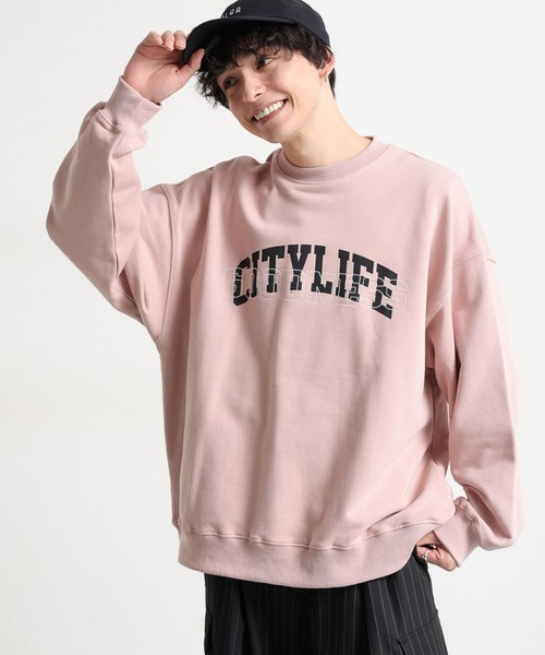 RAGEBLUE(レイジブルー)の「アソートワッペン刺繍/カレッジプリント裏毛スウェット(Tシャツ/カットソー・メンズ・ネイビー/ピンク/ホワイト/ブラック・MEDIUM/LARGE)」の4枚目の写真