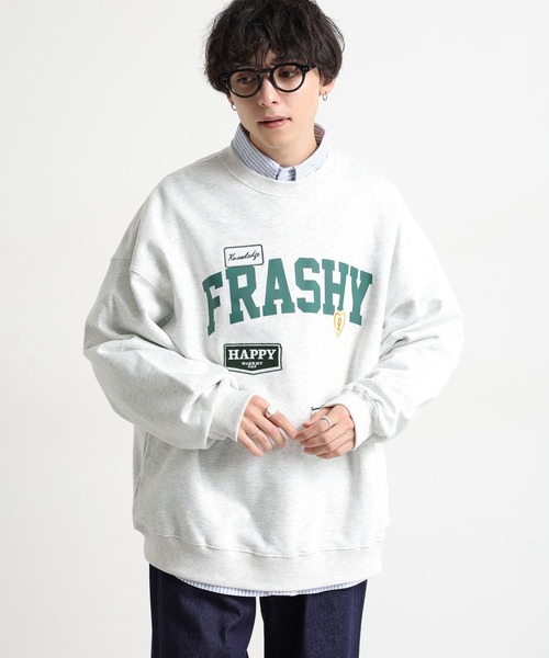 RAGEBLUE(レイジブルー)の「アソートワッペン刺繍/カレッジプリント裏毛スウェット(Tシャツ/カットソー・メンズ・ネイビー/ピンク/ホワイト/ブラック・MEDIUM/LARGE)」の6枚目の写真