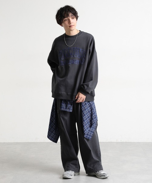 RAGEBLUE(レイジブルー)の「アソートワッペン刺繍/カレッジプリント裏毛スウェット(Tシャツ/カットソー・メンズ・ネイビー/ピンク/ホワイト/ブラック・MEDIUM/LARGE)」の10枚目の写真