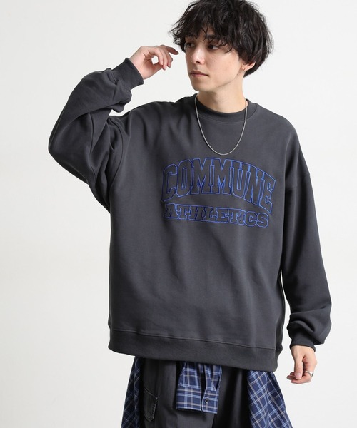 RAGEBLUE(レイジブルー)の「アソートワッペン刺繍/カレッジプリント裏毛スウェット(Tシャツ/カットソー・メンズ・ネイビー/ピンク/ホワイト/ブラック・MEDIUM/LARGE)」の11枚目の写真