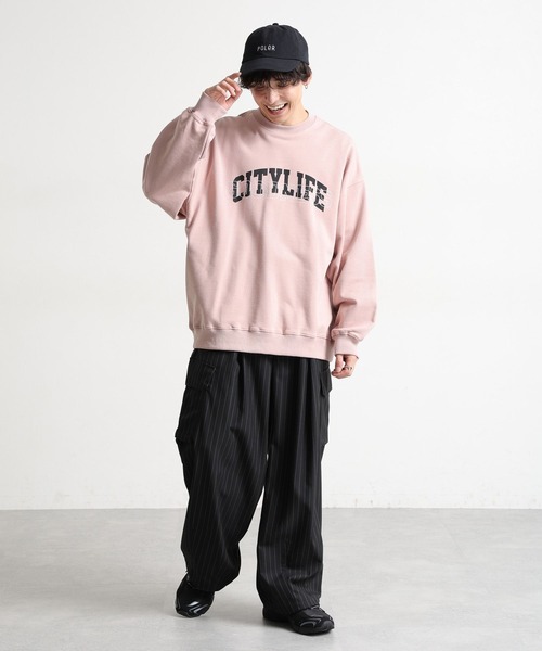 RAGEBLUE(レイジブルー)の「アソートワッペン刺繍/カレッジプリント裏毛スウェット(Tシャツ/カットソー・メンズ・ネイビー/ピンク/ホワイト/ブラック・MEDIUM/LARGE)」の14枚目の写真