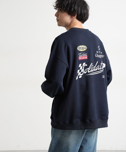 RAGEBLUE(レイジブルー)の「アソートワッペン刺繍/カレッジプリント裏毛スウェット(Tシャツ/カットソー・メンズ・ネイビー/ピンク/ホワイト/ブラック・MEDIUM/LARGE)」の19枚目の写真