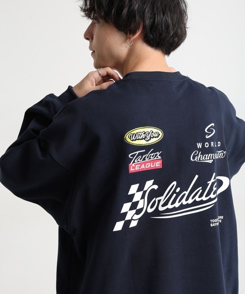 RAGEBLUE(レイジブルー)の「アソートワッペン刺繍/カレッジプリント裏毛スウェット(Tシャツ/カットソー・メンズ・ネイビー/ピンク/ホワイト/ブラック・MEDIUM/LARGE)」の22枚目の写真