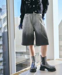 グラデーションデニムハーフパンツ(HARE)