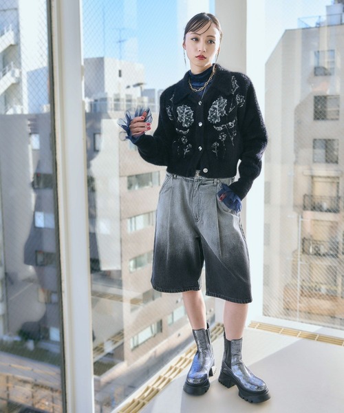 HARE グラデーションデニムワイドパンツ パープル M 楽天市場】【SALE／32%OFF】グラデーションデニムワイドパンツ