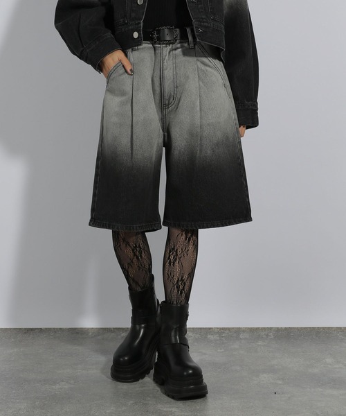 HARE グラデーションデニムワイドパンツ パープル M 楽天市場】【SALE／32%OFF】グラデーションデニムワイドパンツ
