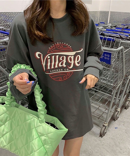 Asterellivi(アステレリビ)の「ロゴロングTシャツ(Tシャツ/カットソー・レディース・ダークグレー/イエロー/ホワイト・FREE)」の3枚目の写真