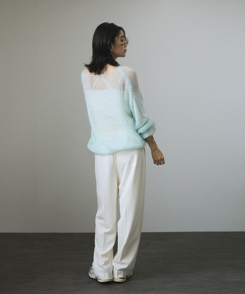 SALON adam et rope'(サロン アダム エ ロペ)の「【セットアップ対応】キュプラコットンリブクロスキャミソール(キャミソール・レディース・グレー/オフホワイト/ブラック・FREE)」の22枚目の写真