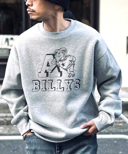 Right-on(ライトオン)の「【Refurbish】裏起毛デザインクルーネックスウェット(スウェット・メンズ・キナリ/ネイビー/ダークグレー/グリーン/グレー/ブラック・M/L/XL)」の7枚目の写真