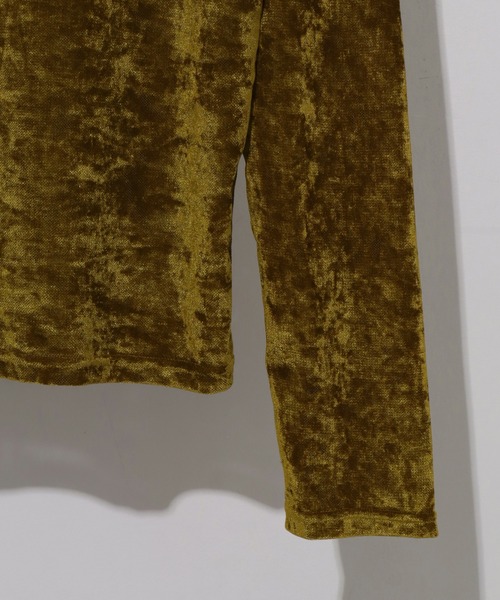 NOGLE（ノグル）の「【NOGLE/ノグル】シアーベロアプルオーバー（Tシャツ/カットソー・レディース・グレー/ブルー/アイボリー/ブラック/ブラウン/オリーブ・FREE）」の13枚目の写真