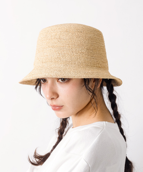 【RUBEN/ルーベン】 RAFFIA BUCKET HATラフィアバケットハット/ユニセックス（ハット）｜Ruben（ルーベン） 6,314円