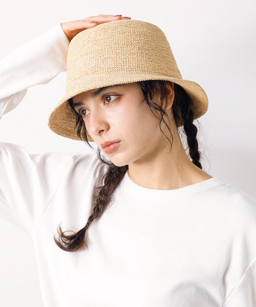 Raffia Bucket Hat /ラフィアバケットハット Raffia bucket hat-ラフィアバケットハット-KIJIMA TAKAYUKI
