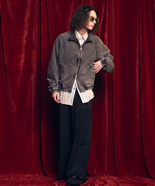 MAISON SPECIAL(メゾンスペシャル)の「《UNISEX》Prime-Over Chemical Over-Dye Sweat Track Jacket/プライムオーバーケミカルオーバーダイスウェットトラックジャケット【MAISON SPECIAL/メゾンスペシャル】(スウェット・メンズ・ラベンダー/チャコールグレー・2/1)」の17枚目の写真