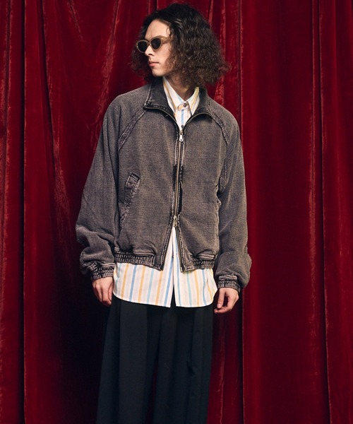 MAISON SPECIAL(メゾンスペシャル)の「《UNISEX》Prime-Over Chemical Over-Dye Sweat Track Jacket/プライムオーバーケミカルオーバーダイスウェットトラックジャケット【MAISON SPECIAL/メゾンスペシャル】(スウェット・メンズ・ラベンダー/チャコールグレー・2/1)」の22枚目の写真