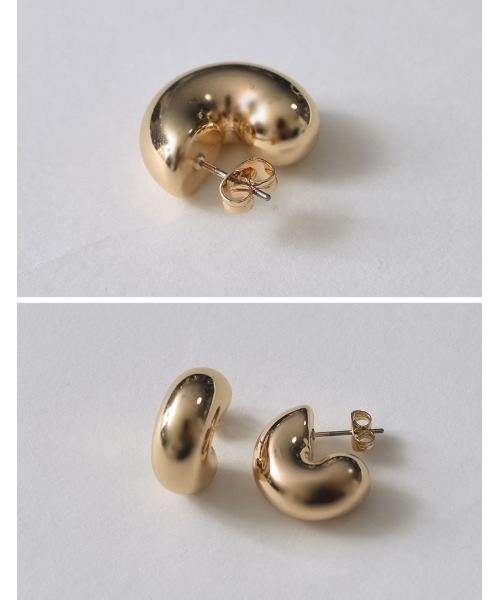 Re:EDIT（リエディ）の「カーブシールドピアス[返品交換不可]（ピアス（両耳用）・レディース・シルバー/ゴールド・FREE）」の7枚目の写真