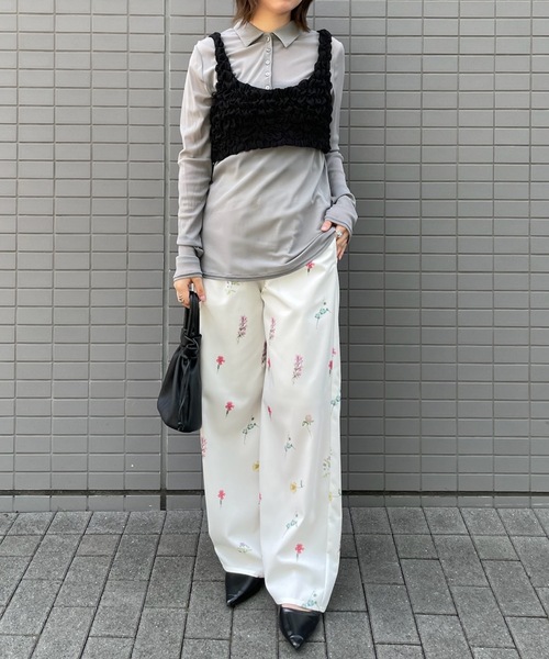 PURE BRIGHT（ピュアブライト）の「シャーリングデザインビスチェ（その他トップス・レディース・ブラック/アイボリー・FREE）」の18枚目の写真