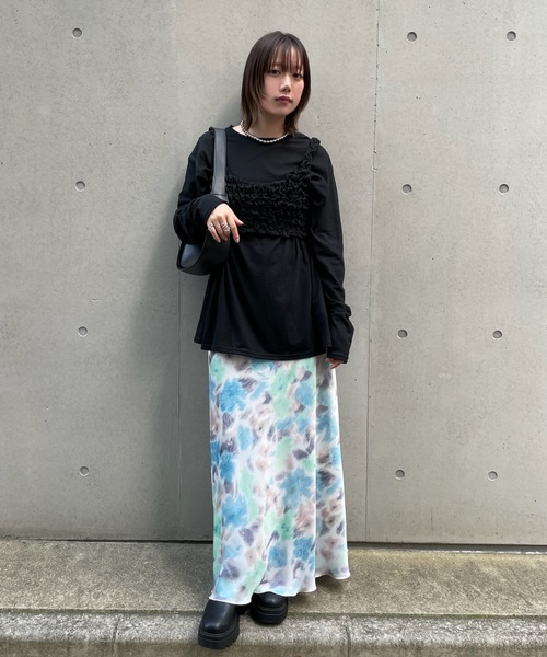 PURE BRIGHT（ピュアブライト）の「シャーリングデザインビスチェ（その他トップス・レディース・ブラック/アイボリー・FREE）」の21枚目の写真