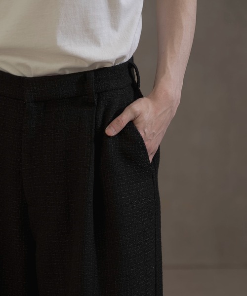 LUCY（ルーシー）の「LUCY/ツイードバギースラックス（スラックス・メンズ・ブラック・MEDIUM/LARGE）」の6枚目の写真
