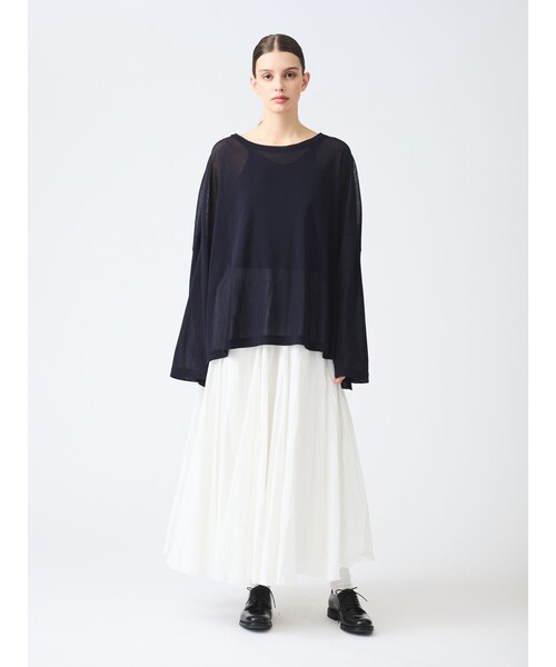 tシャツ mizuiro ind メッシュロングスリーブワイドT レディース mizuiro ind（ミズイロインド） メッシュ ロング スリーブ