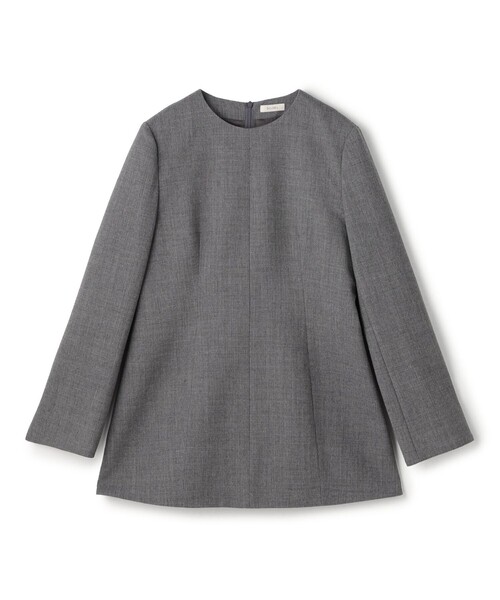 DES PRES（デ・プレ）の「ウールジョーゼット プルオーバーブラウス（シャツ/ブラウス・レディース・グレー/ブラック/ホワイト・FREE）」の3枚目の写真