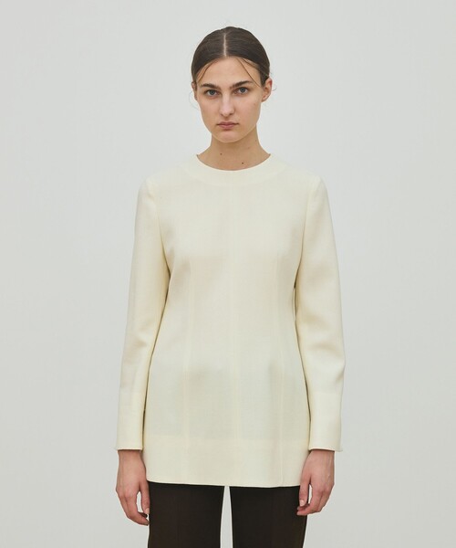 DES PRES（デ・プレ）の「ウールジョーゼット プルオーバーブラウス（シャツ/ブラウス・レディース・グレー/ブラック/ホワイト・FREE）」の5枚目の写真