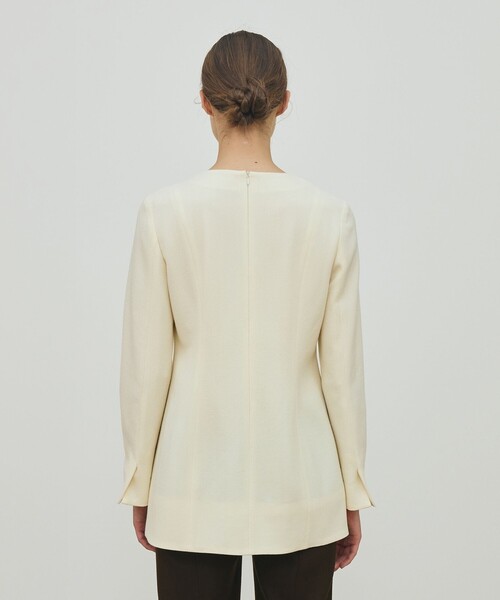 DES PRES（デ・プレ）の「ウールジョーゼット プルオーバーブラウス（シャツ/ブラウス・レディース・グレー/ブラック/ホワイト・FREE）」の7枚目の写真