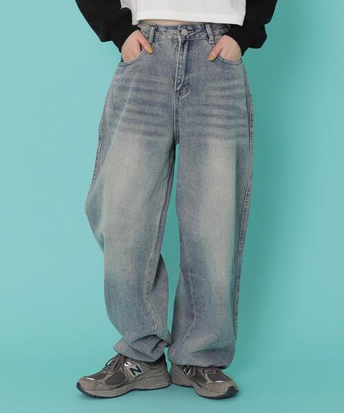 WOND(ウォンド)の「WOND/バックポケットロゴバギーデニム(デニムパンツ・レディース・ブラック/ライトインディゴブルー/インディゴブルー・SMALL/MEDIUM)」の18枚目の写真