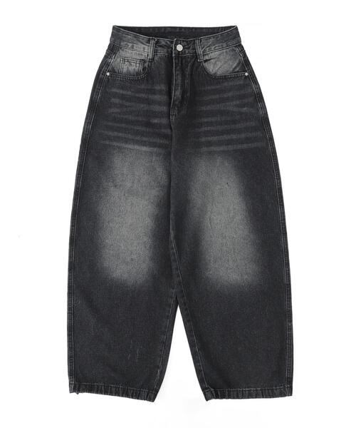 WOND(ウォンド)の「WOND/バックポケットロゴバギーデニム(デニムパンツ・レディース・ブラック/ライトインディゴブルー/インディゴブルー・SMALL/MEDIUM)」の21枚目の写真