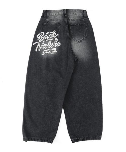 WOND(ウォンド)の「WOND/バックポケットロゴバギーデニム(デニムパンツ・レディース・ブラック/ライトインディゴブルー/インディゴブルー・SMALL/MEDIUM)」の22枚目の写真