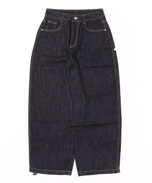 WOND(ウォンド)の「WOND/バックポケットロゴバギーデニム(デニムパンツ・レディース・ブラック/ライトインディゴブルー/インディゴブルー・SMALL/MEDIUM)」の10枚目の写真