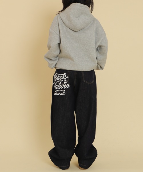 WOND(ウォンド)の「WOND/バックポケットロゴバギーデニム(デニムパンツ・レディース・ブラック/ライトインディゴブルー/インディゴブルー・SMALL/MEDIUM)」の9枚目の写真