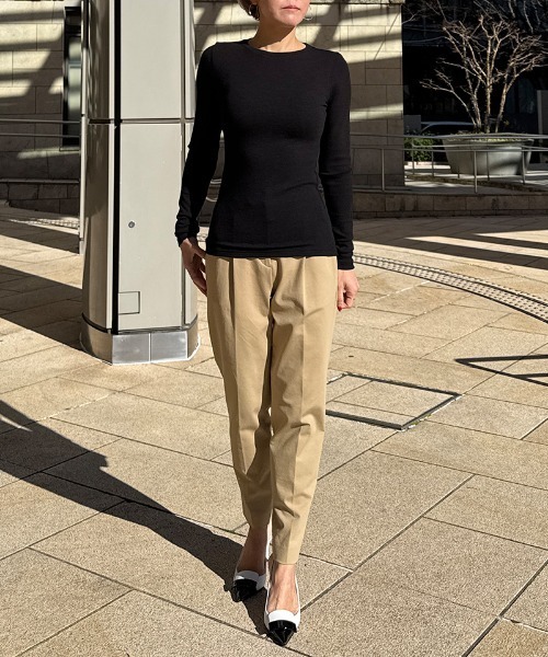 JENNE(ジェンヌ)の「日本製とろけるカットソー(Tシャツ/カットソー・レディース・ホワイト/ブラック/ブルー/ネイビー・SMALL/MEDIUM/LARGE/X-LARGE)」の11枚目の写真