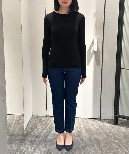 JENNE(ジェンヌ)の「日本製とろけるカットソー(Tシャツ/カットソー・レディース・ホワイト/ブラック/ブルー/ネイビー・SMALL/MEDIUM/LARGE/X-LARGE)」の13枚目の写真