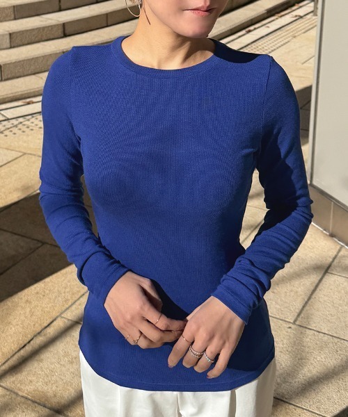 JENNE(ジェンヌ)の「日本製とろけるカットソー(Tシャツ/カットソー・レディース・ホワイト/ブラック/ブルー/ネイビー・SMALL/MEDIUM/LARGE/X-LARGE)」の20枚目の写真