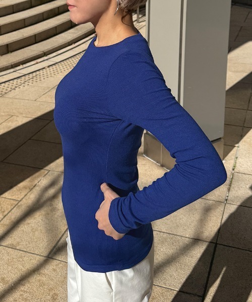 JENNE(ジェンヌ)の「日本製とろけるカットソー(Tシャツ/カットソー・レディース・ホワイト/ブラック/ブルー/ネイビー・SMALL/MEDIUM/LARGE/X-LARGE)」の21枚目の写真