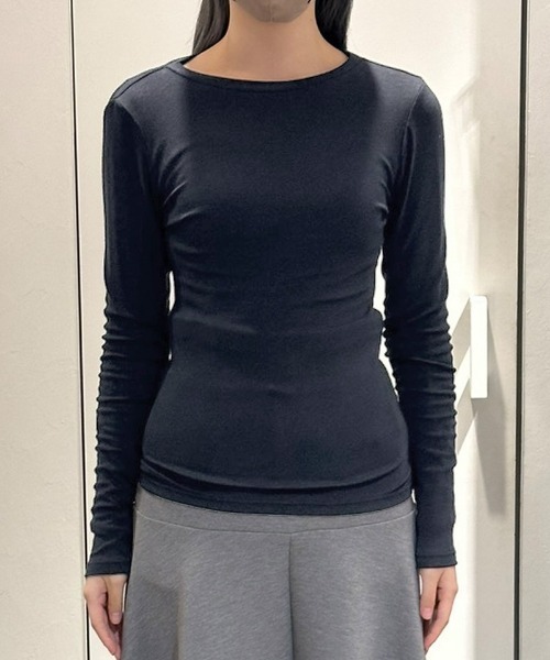 JENNE 黒 長袖 トップス 日本製とろけるカットソー 日本製とろけるカットソー｜JENNE(ジェンヌ)公式通販：パリ
