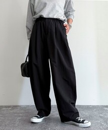 ナイロンギャザータックパンツ