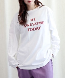 プリントデザインロングスリーブTシャツ