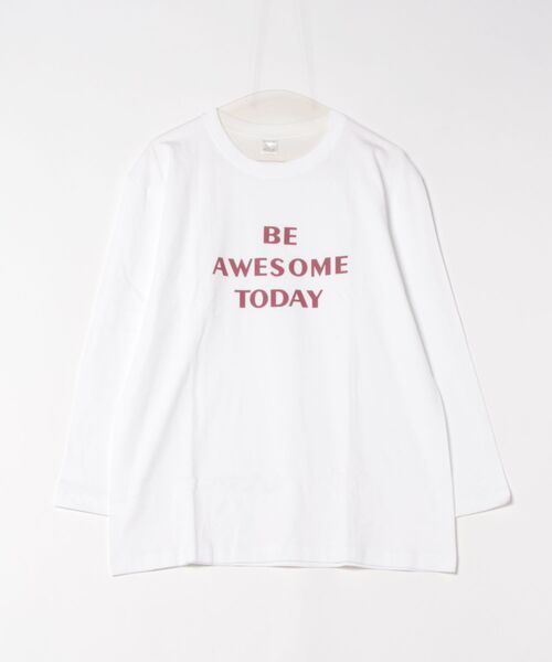 aimoha（アイモハ）の「プリントデザインロングスリーブTシャツ（Tシャツ/カットソー・レディース・ホワイト・FREE）」の3枚目の写真